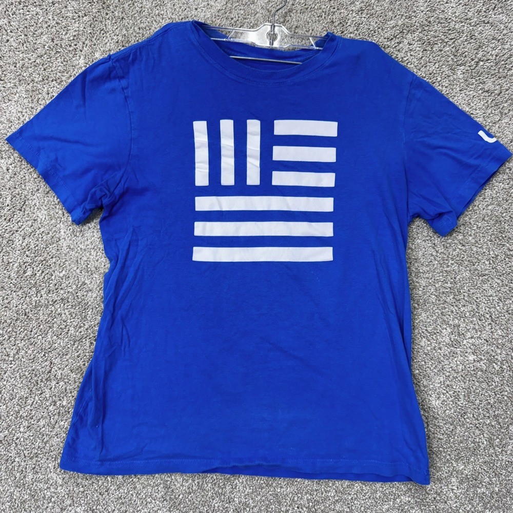 The North Face T-Shirt Mens L USA Graphic Blue Short Sleeve EUC